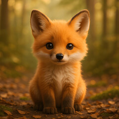 Obraz premium Red fox cub