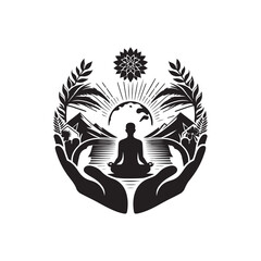 International Day of Charity Silhouette Vector Illustration, Solid White Background.