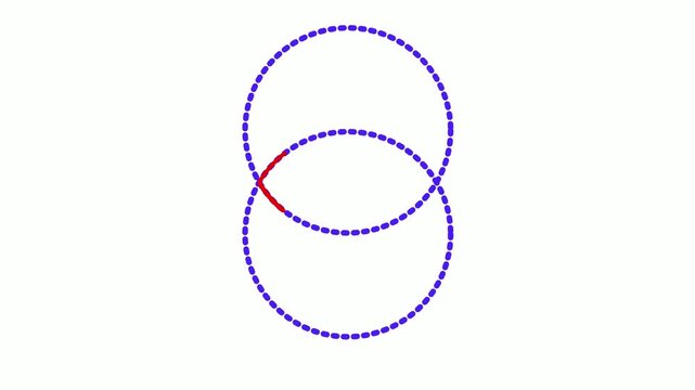 Vesica piscis geometry circles animation mathematical illustration geometric shapes sacred geometry art design visual