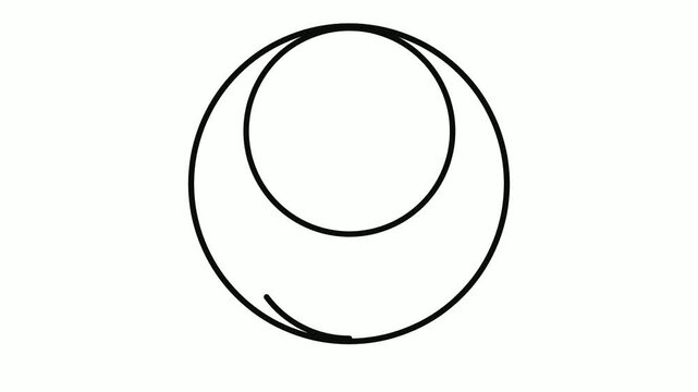 Vesica piscis geometry sacred circles intersection animation design illustration graphic element mathematics diagram
