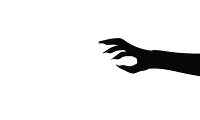 Silhouette of a Creepy Hand Reaching Out – Halloween Horror Theme