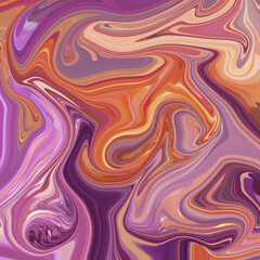 Vivid swirl of purples, oranges, and pinks in a dynamic abstract flow, perfect for backgrounds and digital artwork. Swirl, Purple, Orange, Abstract, Vibrant.