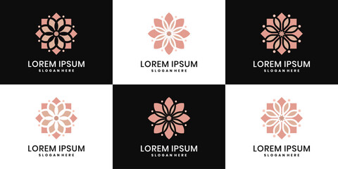 Elegant floral mandala logo