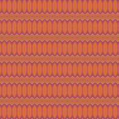 Orange and pink oval repetition pattern with a retro aesthetic, ideal for fashion, wallpaper, and design themes. Pattern, Retro, Orange, Design, Textile.