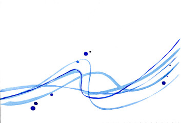 水彩の手描き素材。