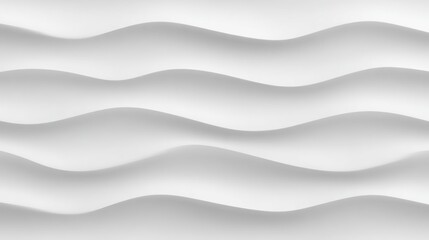 Abstract White Wavy Surface Texture with Soft Light and Shadows