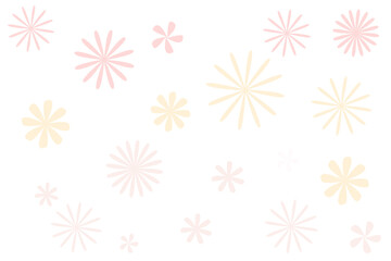 花火や花柄イメージの背景イラスト　和風イメージ