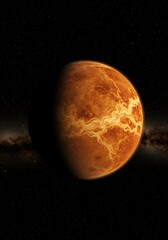 Obraz premium Venus: Ember in the Void