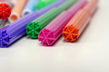 New colored plastic felt-tip pens