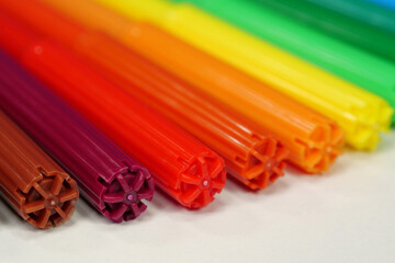 New colored plastic felt-tip pens