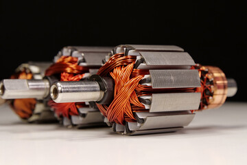 Rotors of electric motors from small household appliances