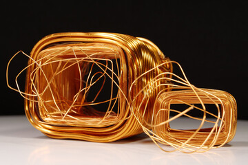Copper windings different sizes from electric current transformers