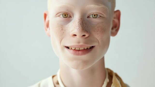 A cheerful individual looks directly into the camera