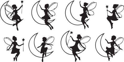 Ballet dancers silhouettes vector illustration of athletes in action