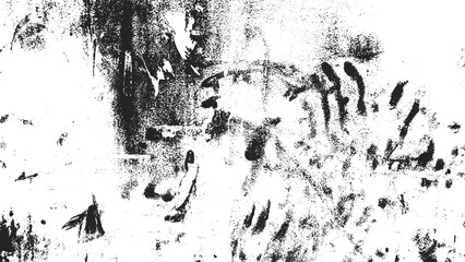 Grunge Black and White Texture Background, Abstract Distressed Vector Overlay, Vintage Noisy Texture for Design Use, Old Worn Paper Ink Texture Template