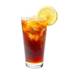 Cold Juice with Lemon isolate on transparent background