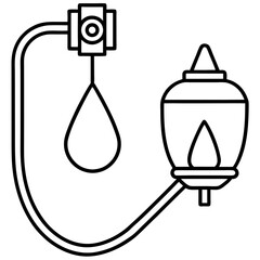 Drip Irrigation Kit line art vector