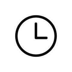 Time clock icon vector outline set illustration sign