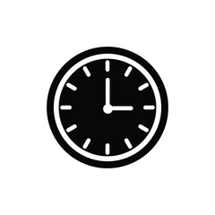 Time clock icon vector outline set illustration sign