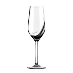 Glass of Champagne isolate on transparent background