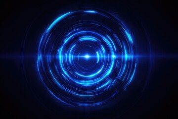 Obraz premium Futuristic Glowing Blue Tech Interface