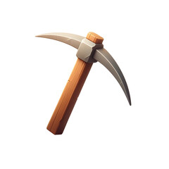 Pickaxe on transparent background 