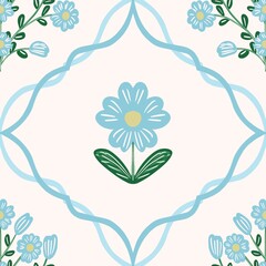 Seamless watercolour and unique floral pattern background for covers, notes, banner. Soft backgrounds colour. Watercolour art work. Flower stalk. Colourful flower. Summer Spring.