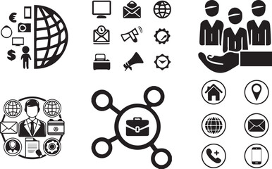 Fototapeta premium set of vector icons for web design