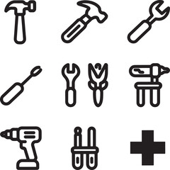 workshop icon bundle set colorful line art design stock royalty free image premium quality