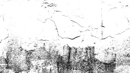 Cracked Wall Vector Texture for Grunge Design, Black and White Crack Overlay Vector Background, Damaged Concrete Texture Template in Vector Style, Grunge Crack Line Texture for Urban Design Projects
