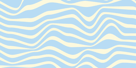 Background horizontal abstract with colorful waves Trendy vector illustration retro 60s, 70s style