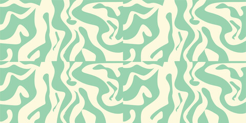 Background horizontal abstract with colorful waves Trendy vector illustration retro 60s, 70s style