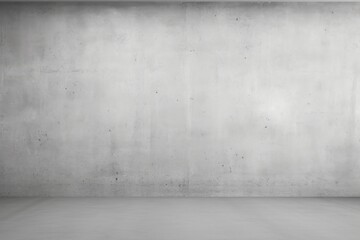 Empty concrete room with grey wall and floor ideal for product placement and showcasing minimalist interior design