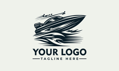 Speedboat races across the water, leaving a trail, set against a starry background.