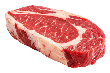 beef fillet cut into slices or cubes, isolated on a transparent background