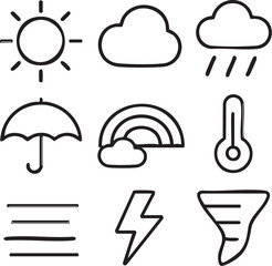 Simple Weather Icons Set 1.