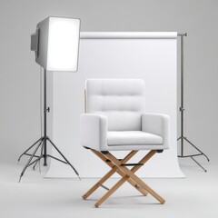 Family love and safety baby care stroller icon in a clean studio setup