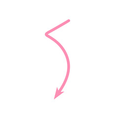 pink arrow vector icon