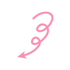 Fototapeta premium pink arrow vector icon