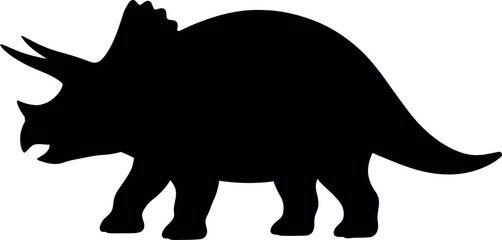 Triceratops dinosaur silhouette