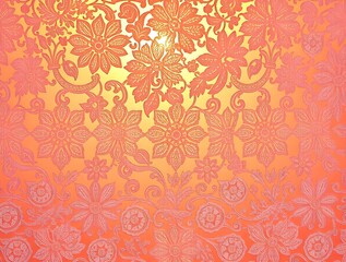Intricate Coral Floral Pattern Elegant Damask Design Texture