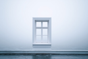 Minimalist window frame fully opened with warm sunlight flooding into a quiet room emotional openness trust and beginning of healing