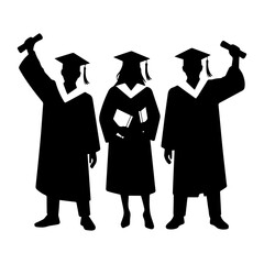 group of students in graduation cap