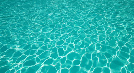 Turquoise water surface with refracted sunlight creating a mesmerizing pattern