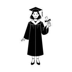 graduation cap and diploma