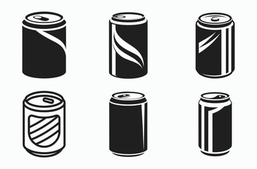 Drink can icon set, beverage top view, soda tab vector, Drink can icon, Vector icon isolated on white background