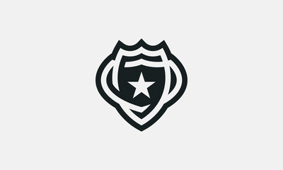 emblem shield logo vector design