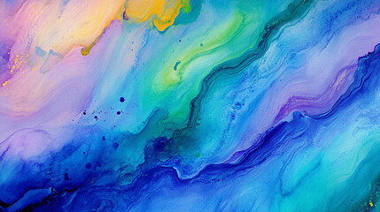 Vibrant Abstract Watercolor Painting