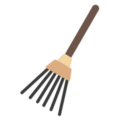 Garden broom flat icon. Outdoor broom vector illustration.
