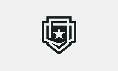 emblem shield logo vector design